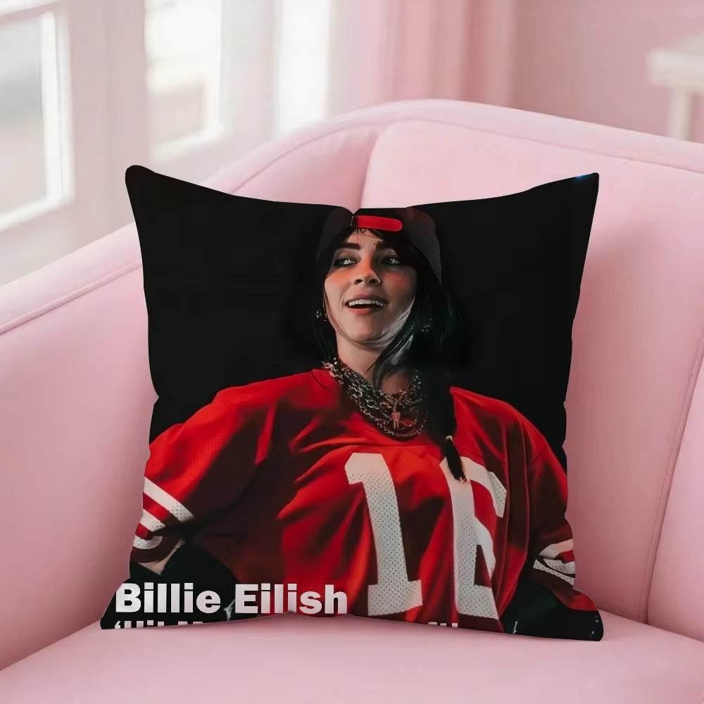 B-Billie Eilish Anime Stil Kissenbezug 45X45cm Sofa Bett Kissenhülle Für Schlafzimmer Auto Büro Sofa Mode Perfektes Fan Geschenk