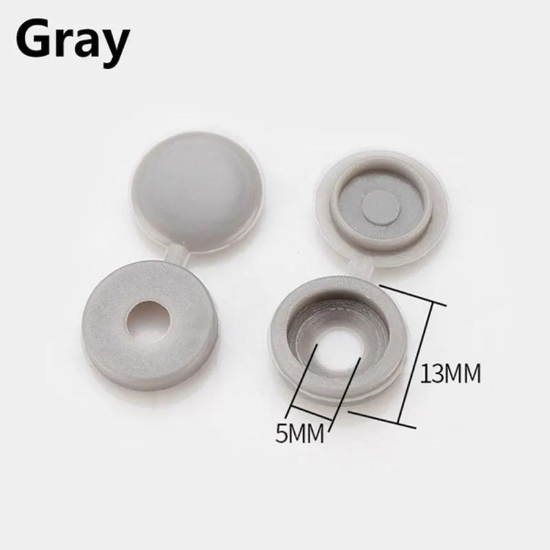 Screw Cover Cap Plastic One-piece Screw Cap Cover Nail Nuts Bolts Decorative Cover Screw Folding Covers White Black Grey 100pcs