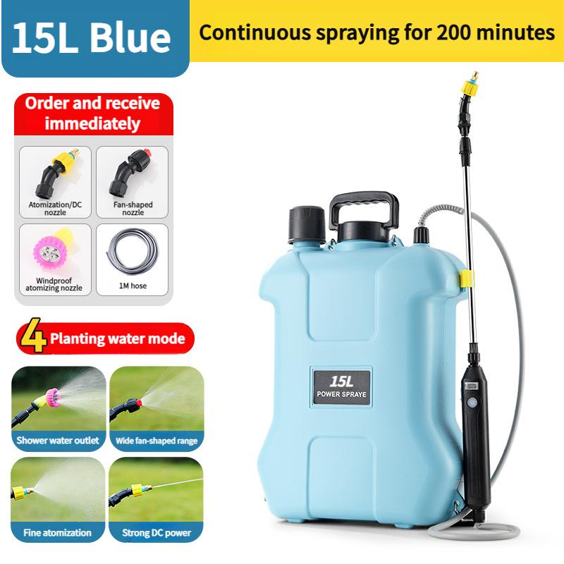 15L New Electric Garden Spray, Gardening Potted Flower Pot, Shoulder Belt, Household Outdoor Lawn, Flower Irrigation