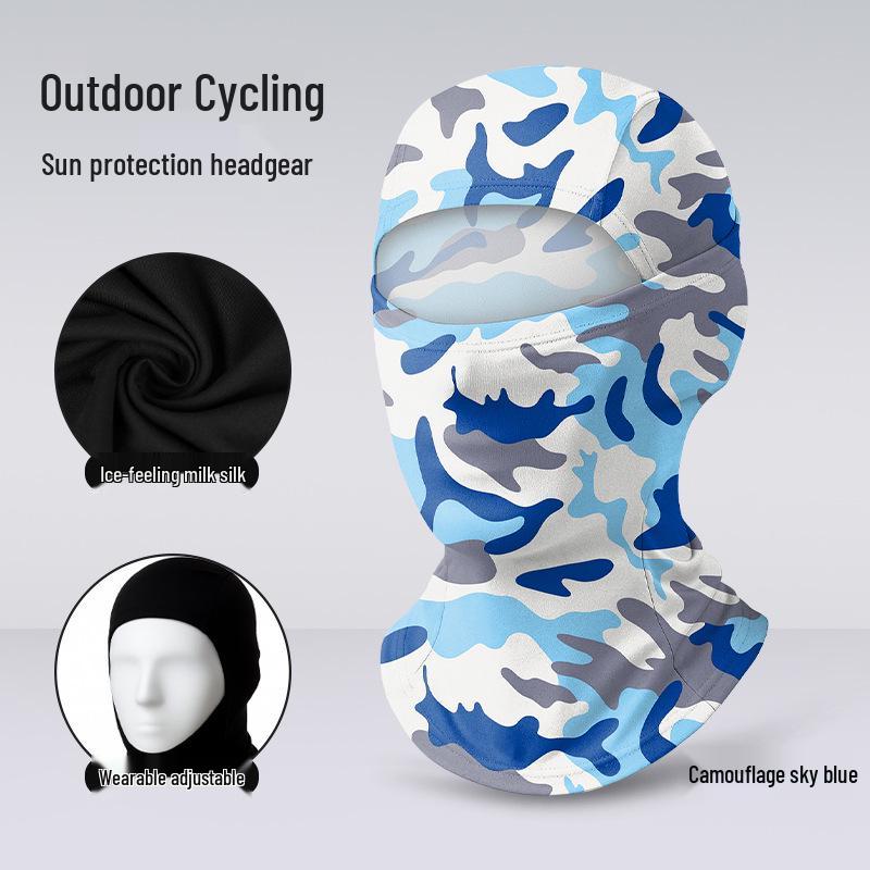 Quick-Dry Multifunctional Summer Cycling Face Mask: Breathable, Sun-Protective, Ice Silk Balaclava & Headband