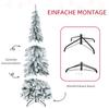 Artificial Christmas Tree, 1.80 m, with 523 Branches, Artificial Snow, Lifelike Appearance, Slim Shape