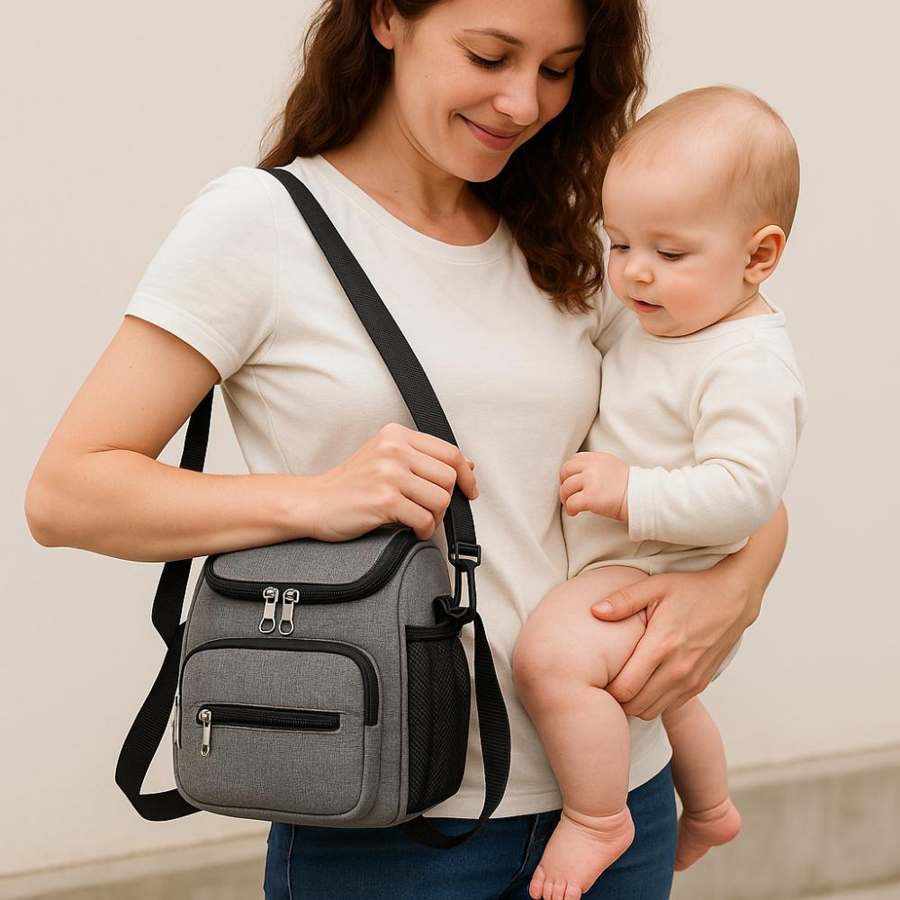 Strolling Baby Artifact Mommy Shoulder Bag Multi-Pocket Diaper Bag Organizer  Baby Car