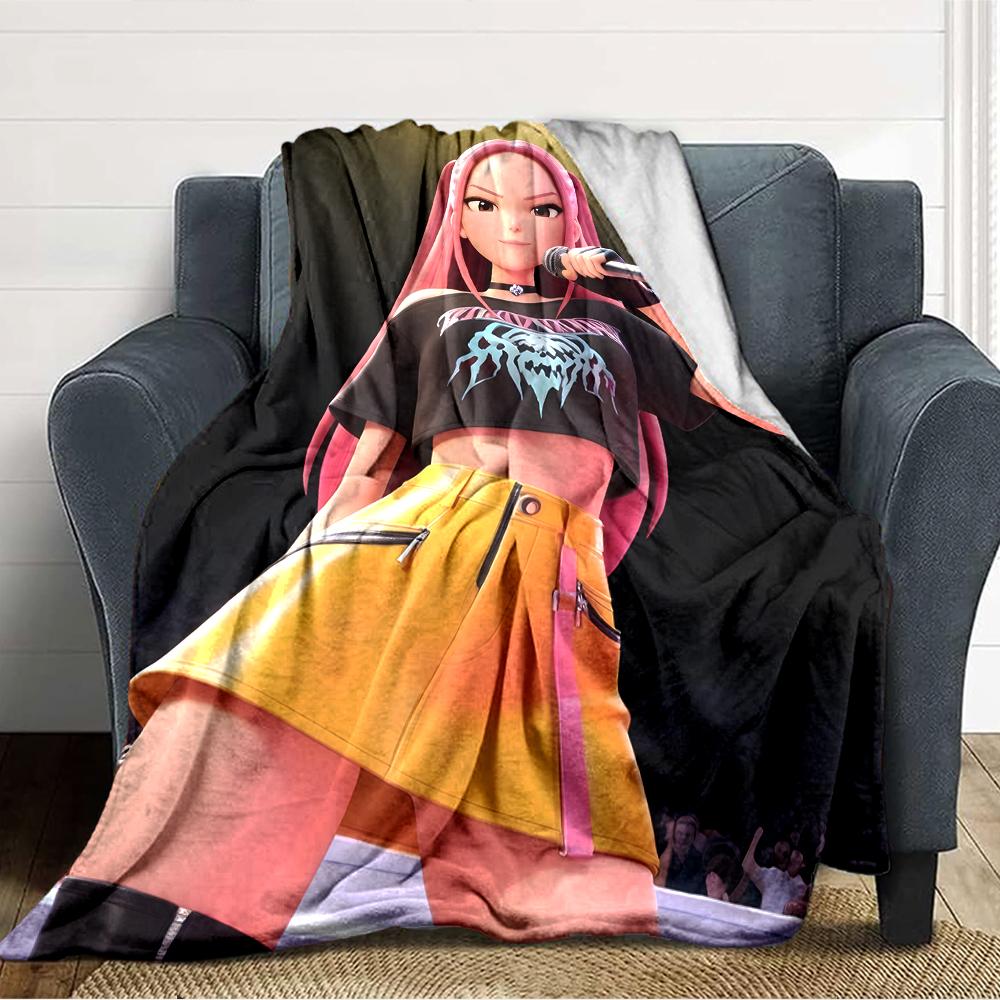 1pc KPop Demon Hunters MIRA2 Blanket, Gift, for Men and Women, Soft Blanket, Good for Sofa Bed Couch Travel, Lightweight Flannel Blanket