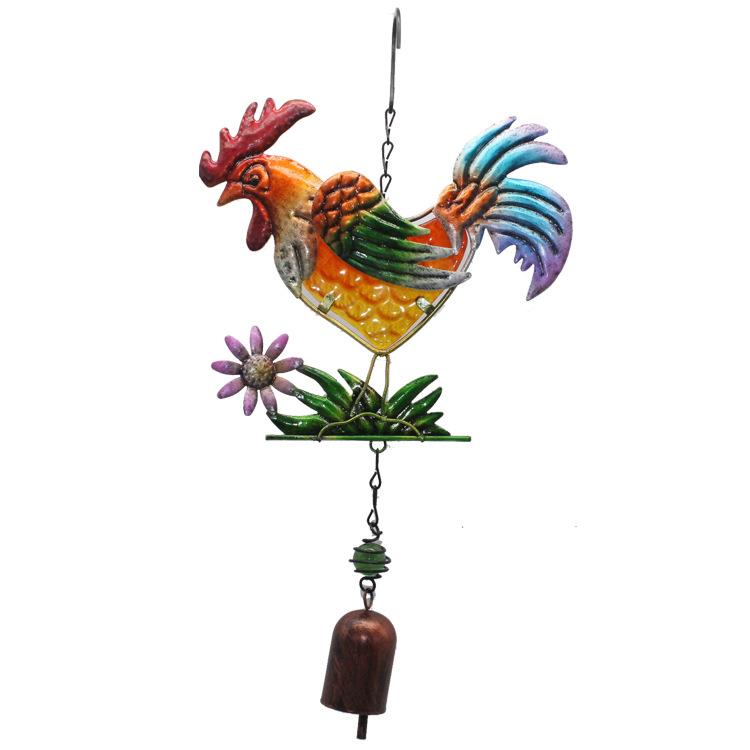 

Rooster Wind Chime with Iron Tubes, 75cm Metal Wind Chime for Balcony Garden, Creative Cross-Border Hanging Decor
