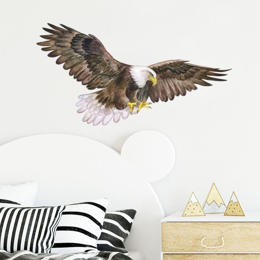 Removable Bald Eagle Wall Stickers Vinyl Peel and Stick Bird Animal Wall Decals  Living Room