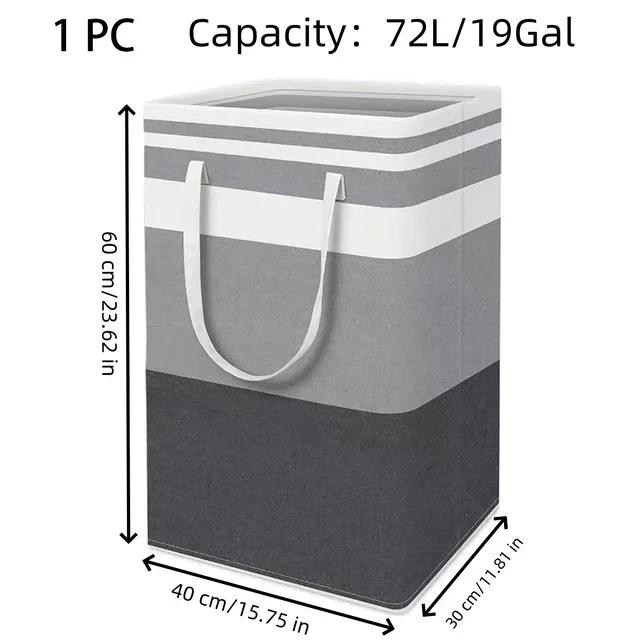 

1 шт. водонепроницаемая и складная портативная корзина для белья, подходит для спален, прачечных и общежитий.