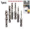 1pc Hex Shank Titanium Coated HSS Screw Thread Metric Tap Drill Bits Screw Machine Compound Tap M3 M5 M6 M8 M10 Hand Tools