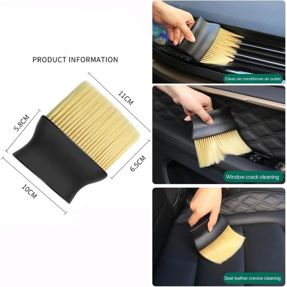 10pcs Car Detailing Brush Set with MultiSize Brushes, Wire Brushes and Soft Bristle Interior Dusting