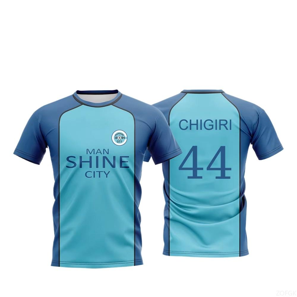 Blue Lock Manshine City Maglietta Uniforme T-shirt NAGI Anime Giapponese Gioco di Ruolo Top Uomo e Donna Maillot