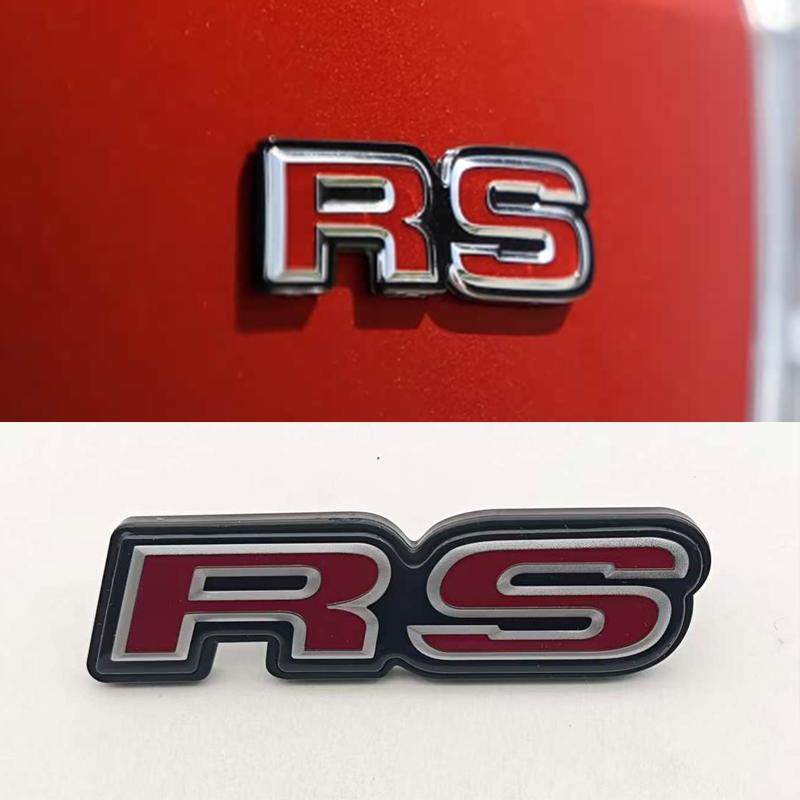 3D Red Crystal Logo RS Emblem Car Front Grill Badge Rear Trunk Sticker For Honda Civic Fit City Accord RAV4 CRV Jazz Accessories ajv256