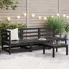 VidaXL Garden Lounge Set 3 Pcs Patio Furniture Garden Furniture Outdoor Furniture Set Patio Furniture Black 805709