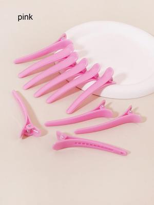 10piece/bag Smooth Duckbill Clip Set, Spring Clip Elegant Wrinkle Free Hair Clip, Hairstyle Tool