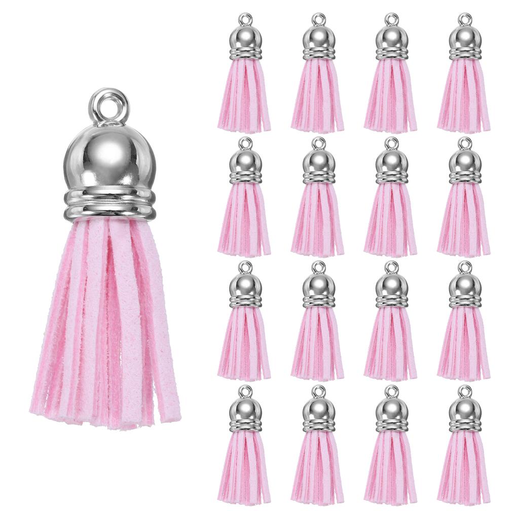 200 szt. Chwosty do breloczków, Hurtowe skórzane chwosty do rękodzieła, Kolorowe wisiorki z chwostami do akrylowych półfabrykatów, Kolczyki