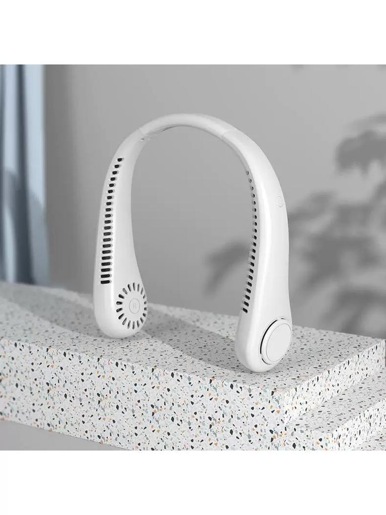 Neck-Hanging Fan USB Portable Bladeless Mini Wearable Fan for Lazy People, Rechargeable, Silent, Cooling Air Conditioner for Outdoor Use