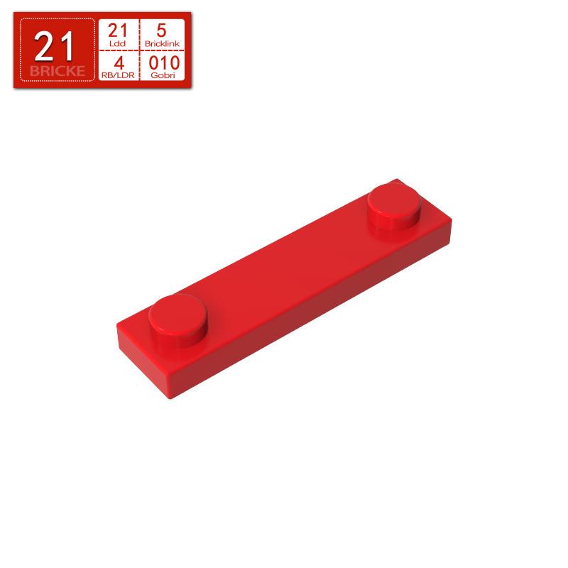 BRICKE 1x4 Thin Plate 2-Stud Building Block, Compatible with Lego 92593 41740 indivual