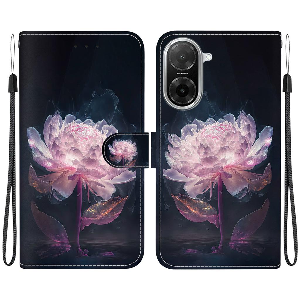 For Xiaomi Redmi A5 4G (171.7mm)/Poco C71 4G Wallet Phone Case Anti-Drop Leather Flip Cover Pattern Printing with Strap