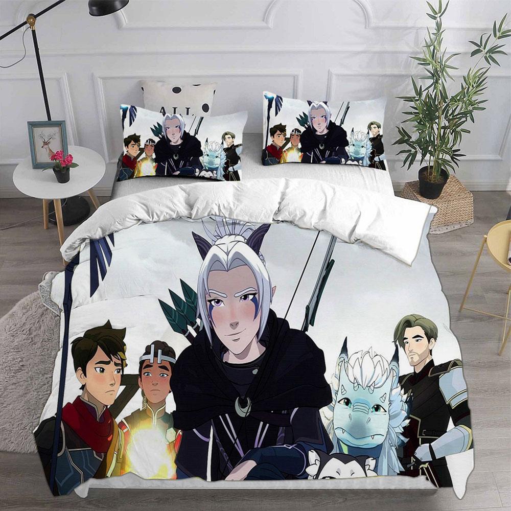 The Dragon Prince Season 1 (2018) Bedding Sets Bed Cover Comforter Duvet Cover Pillow Case 2-3 Pieces Sets Bedroom Decor
