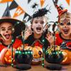 Halloween Decorations Witch Cauldron Candy Holder Metal Table Centerpiece For Home Office Or Festival Parties