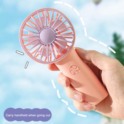USB-wiederaufladbarer Mini-Handventilator, geschwindigkeitsverstellbar, Sommer-Kühlventilator, leise, tragbar, Reise, Outdoor, kleiner persönlicher Ventilator