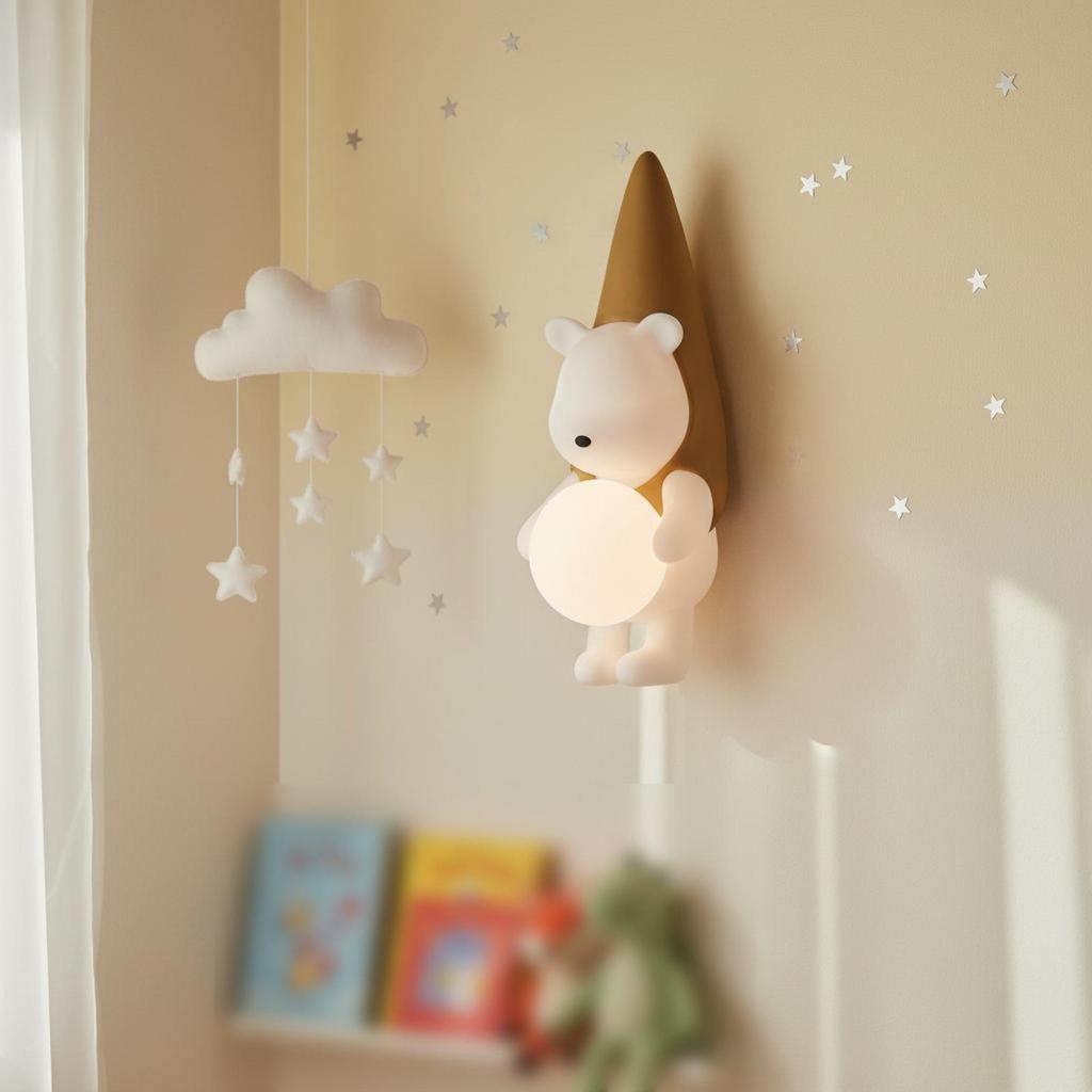 Sconce Wall Bear Lamp Modern Decorative Indoor