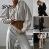 Comfortable Women Tracksuit Set Women's 2 Piece Velour Full Zip-up Hooded Athleisure Sweatshirts And Wide