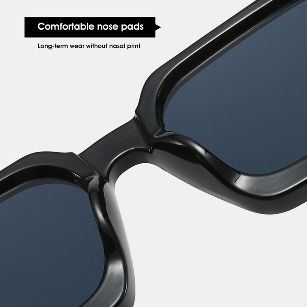 1pc Women's Sunglasses New Thick Frame Sunglasses Trend Box Foreign Trade Glasses Personality Big Frame Sunglasses WOMEN'S Sunglasses MEN'S Sunglasses