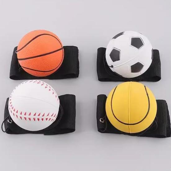Wrist Rocket Ball with Elastic String Adjustable Strap Elastic Reaction Ball for Agility Training Kids Sports Toy for Boxing Basketball Tennis