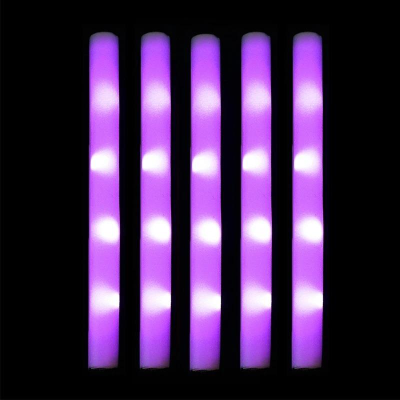 

30/1Pcs Glow Sticks Bulk-LED Foam Glow in The Dark Luminous Flashing Cheer Sticks Birthday Bar Wedding Concert Party Supplies 1PCS&Strip