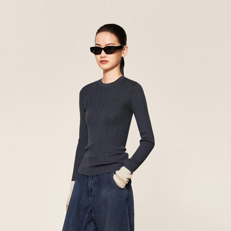 Less Merino Blend Round Neck Slim-Fit Sweater