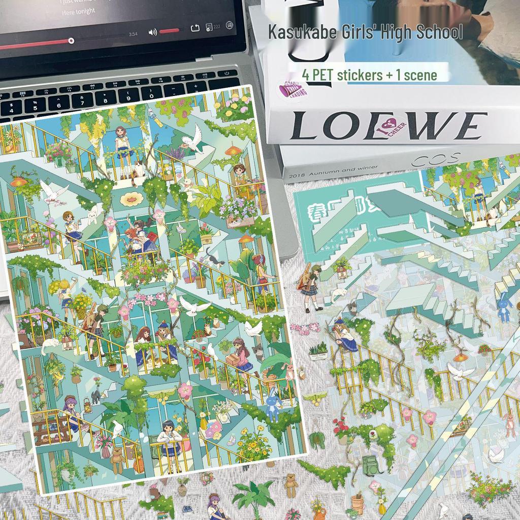 3D Large-Scale Scenery Sticker: DIY Visual Stacking Miniature Scene, No Cutting Needed