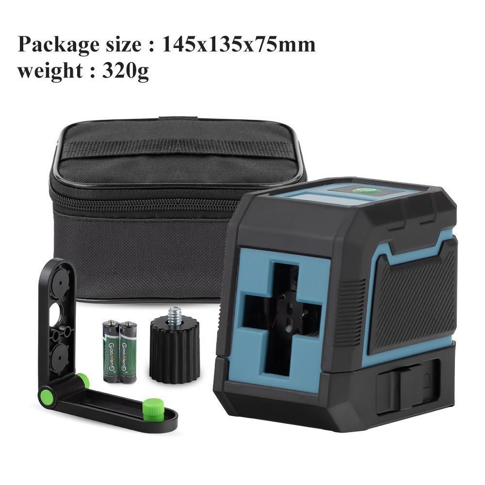 Compact 2-Line Green Laser Level - High-Precision Infrared Portable Line Projector with Auto Leveling.