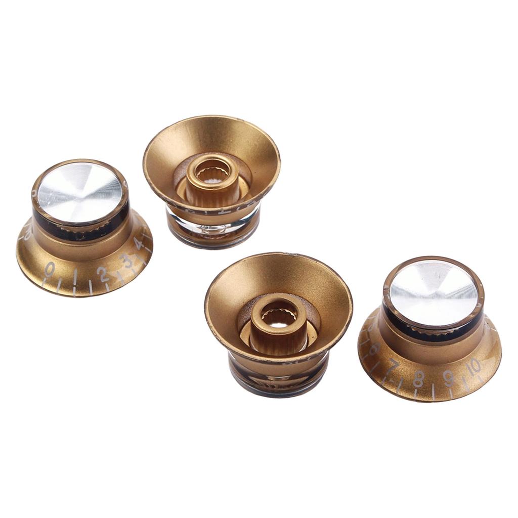 4pcs Electric Guitar Top Hat Knobs Volumes Tone Control Knobs Plastic Electronic Control Knobs Guitar Accessories