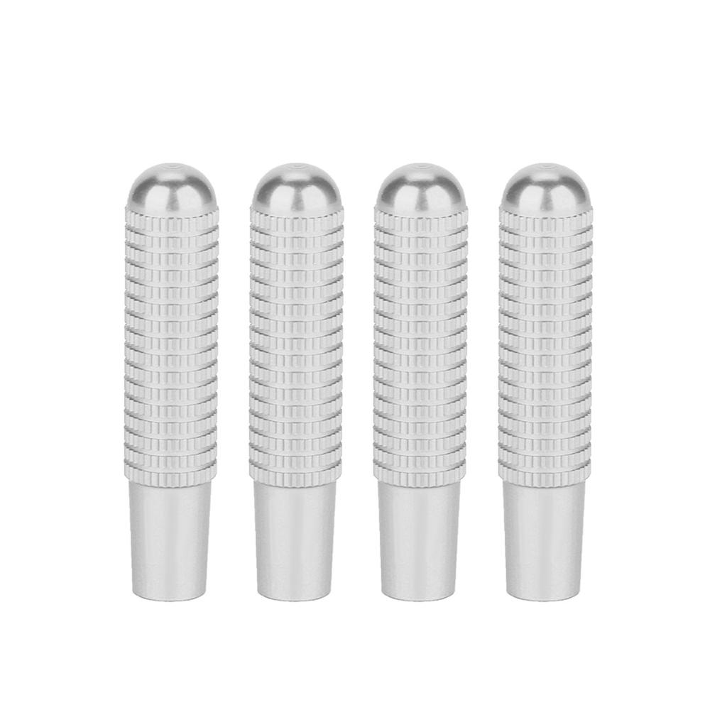 4pcs 9.5mm Aluminium Alloy Car Interior Door Lock Pin Knob Cover Fit for Mercedes Benz (Silver)
