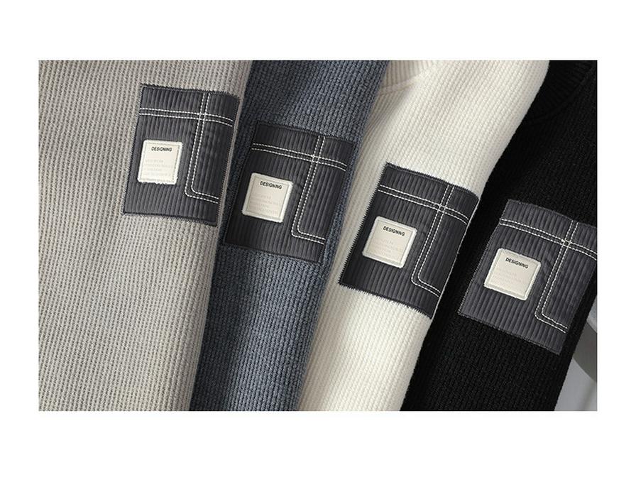 Plüsch-Winterpullover für Herren: Dicker Samt Langarm-Basisschicht für Jugendliche & Teenager