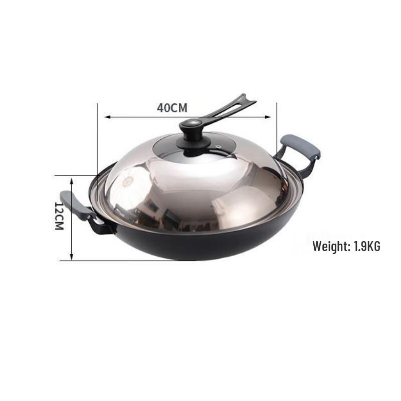 Yoshida Sho Round Bottom Cast Iron Stir-Fry Wok