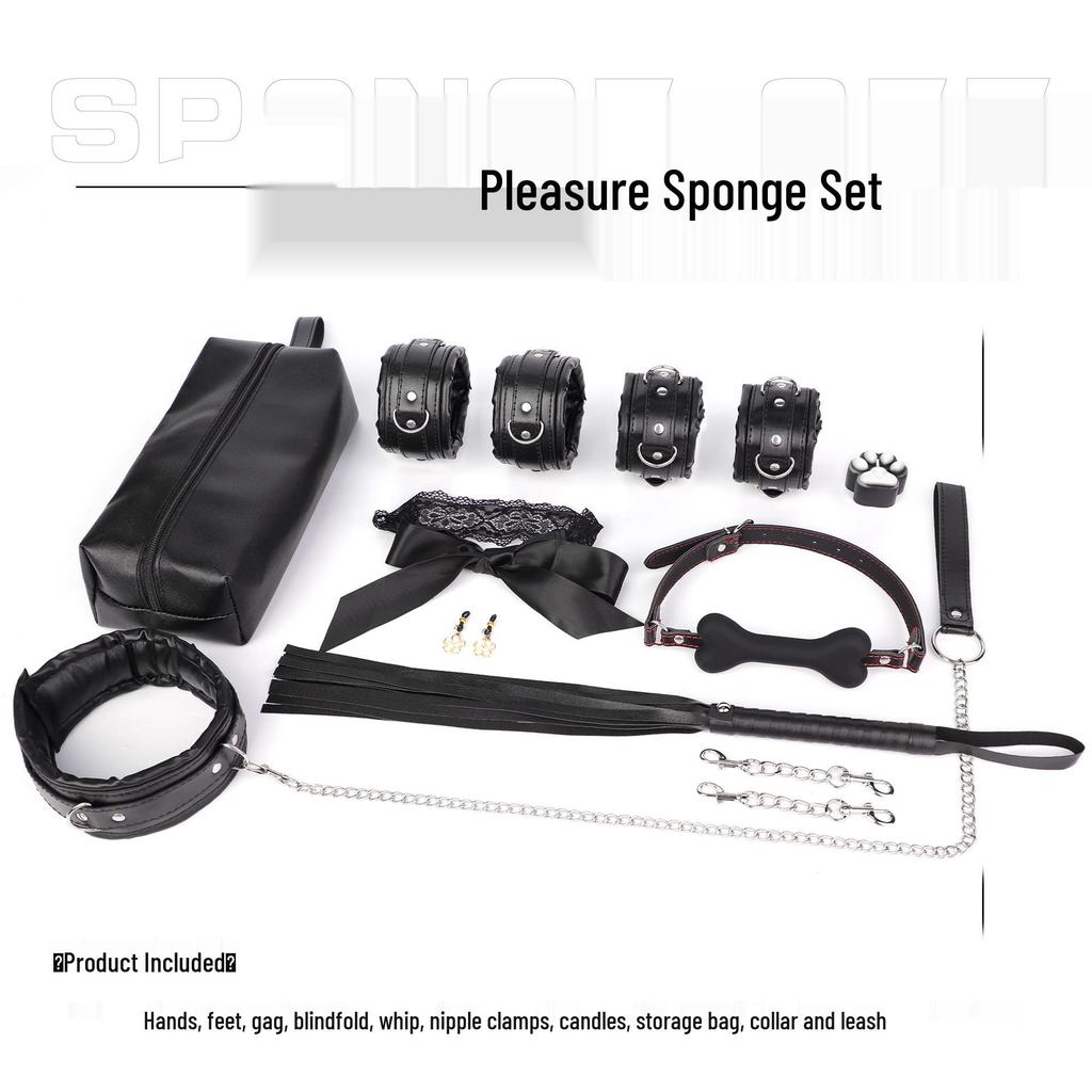 Cel mai bine vândut set BDSM din 9 piese: Burete, Bici, Guler, Căluș și multe altele pentru cupluri