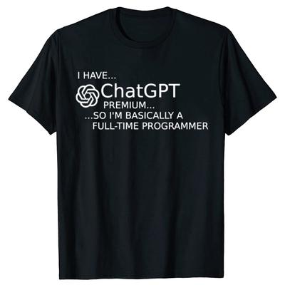 Funny ChatGPT Is Cool Graphic Tshirts Men Womens Fashion Casual Tshirt Loose AI Nerd Geek T Shirt