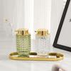 Luxury Glass Emulsion Hand Sanitizer Bottle Press Soap Bottle Shampoo Shower Gel Bottled Home Bathroom Decoration Accessories