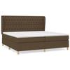 Sommier à lattes avec matelas - Marron foncé - 200x200 cm - 2 places - Ressorts ensachés