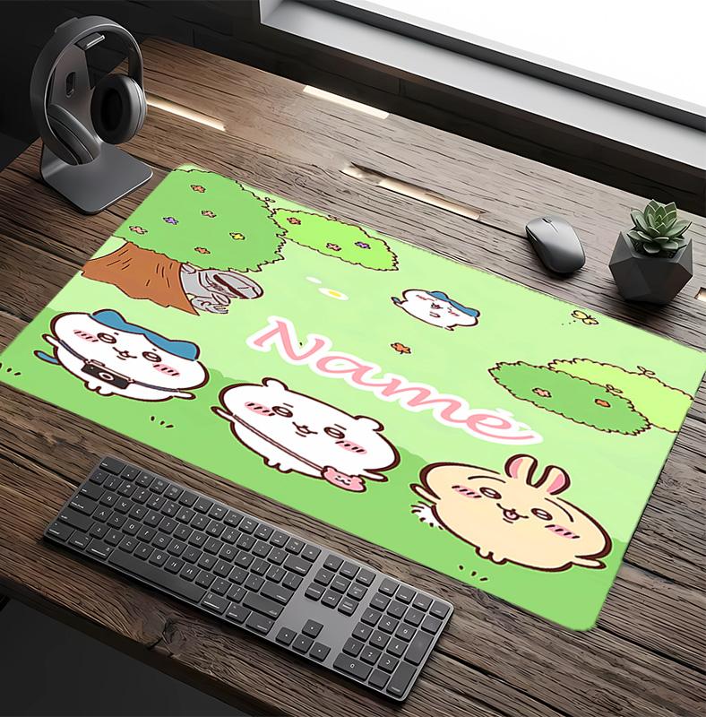 Customizable Name Chiikawa Pattern Gaming Mouse Pad-Non Slip Rubber Base,Perfect Gamers,Esports,Ideal Gift Gaming Enthusiasts