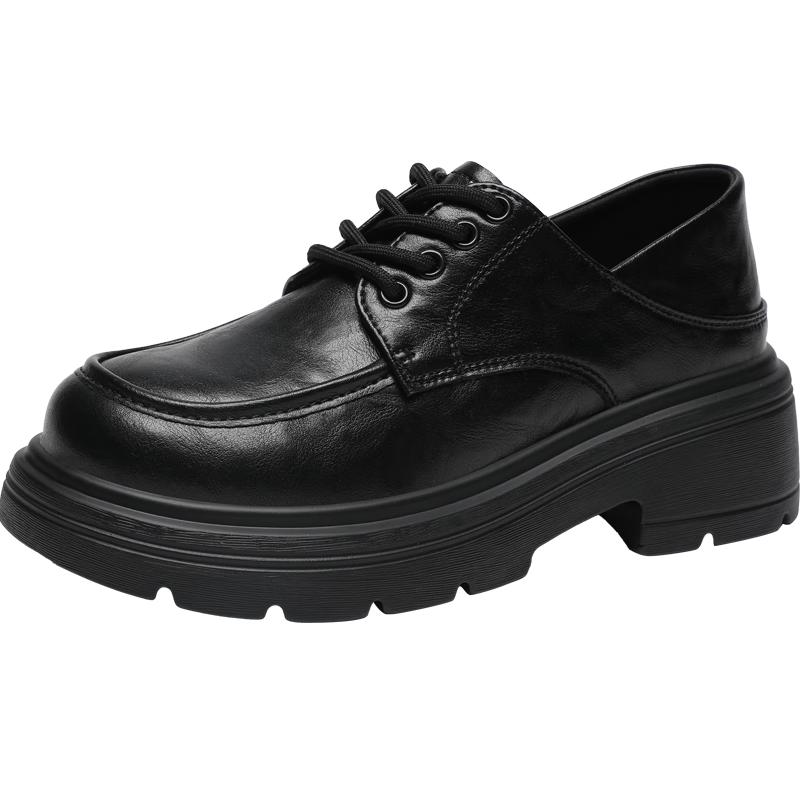 ZHR Women s Retro Platform Lace-Up Loafers 37