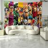 Anime JJBA Wall Tapestry Aesthetic Wall Hanging Printed Fabric Blanket Decorative Tapestries for Bedroom Living Room Home Decor