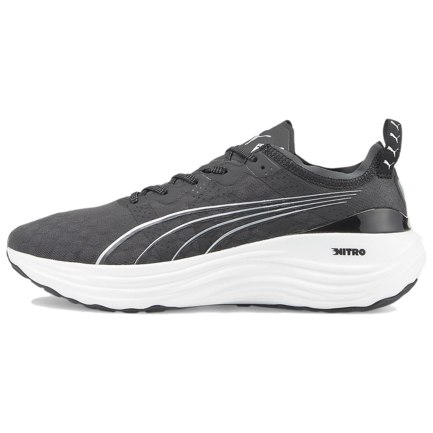 PUMA ForeverRun Nitro Black White Men s 377757-01 EU 40