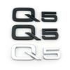 2026 3D High Quality ABS Plastic for Audi Q5 Chrome Black Edition Car Emblem Trunk Letters Badge Stickers Auto Sticker Accessories