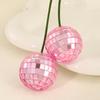 Disco Ball Cherry Decoration Pendant Decoration Room Decoration Mirror Ball with Leaf Props