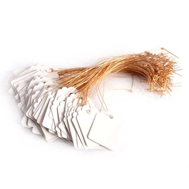 100pcs 3.6*2.5cm Plastic Plants Labels Hang Tag Garden Flower Pot Nursery Pots Reusable Planters Flower Tag Label Marker