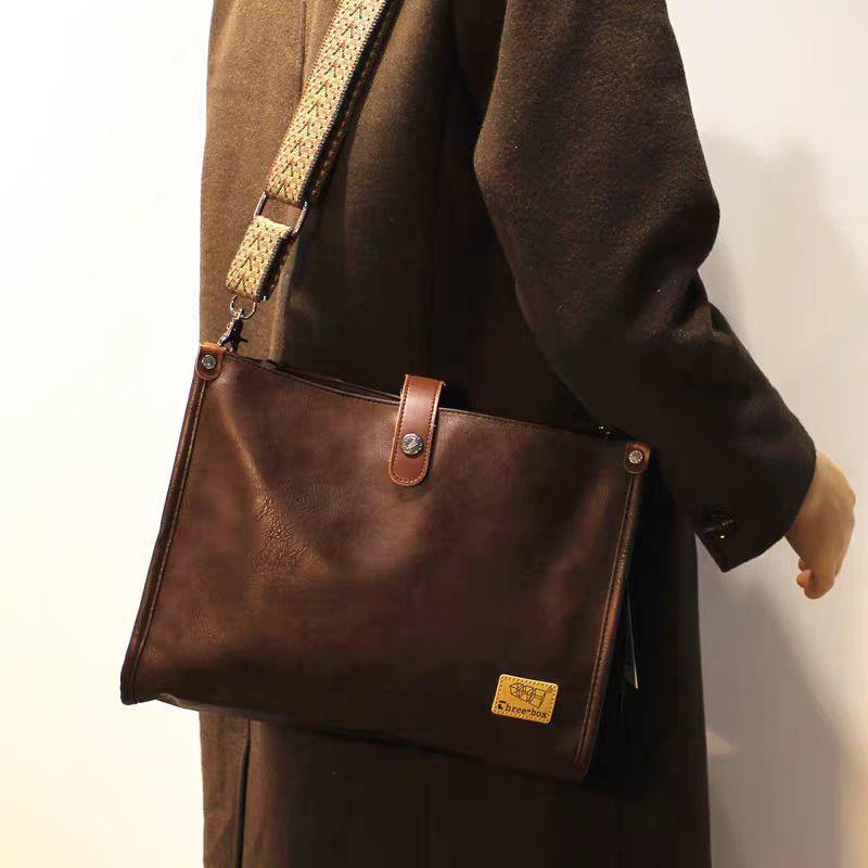 

Трендовый мужской и женский ретро кожаный рюкзак и сумка через плечо для 13-дюймового iPad: Студенческий, Деловой, Повседневный 13-inch