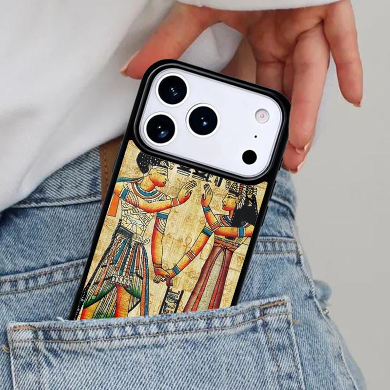Egypt Cuneiform Akkadian Phone Case for iPhone 16e 15 14 13 12 17 Pro Max Plus Air 17pro Cover Coque