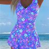 Costume da bagno intero sportivo da donna con gonna Costume intero