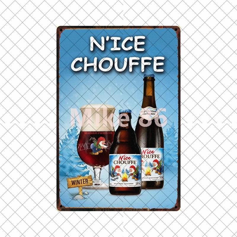 [ Mike86 ] Belgian Beer La Mc Cherry Chouffe Bok Soleil Metal Tin Sign Wall  Poster Iron Painting Pub Decoration S-02 20*30 CM